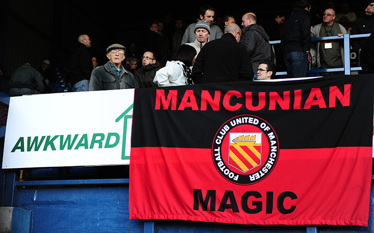 FC United: An elderly FC United of Manchester fan looks on