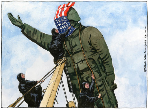 Iraq War Logs - Steve Bell cartoon