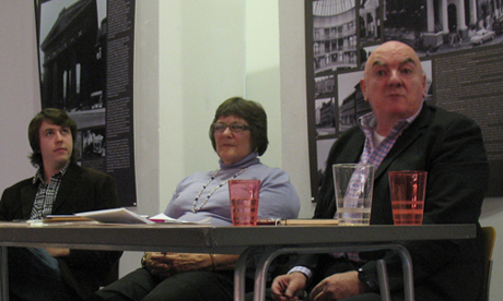 Members of the panel chaired by Cardiff Civic Society's Peter Cox (far right) discuss conservation issues in Cardiff at Why Conserve?