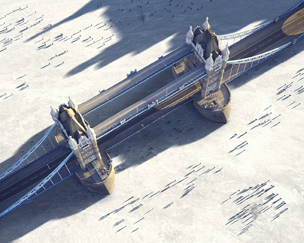 London Future images: As the Gulf Stream slows a mini ice-age brings temporary relief to the heat