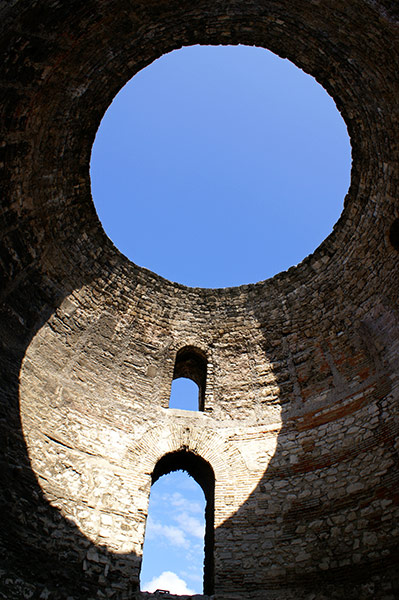 In pictures: circles: Diocletian Palace in Split, Croatia