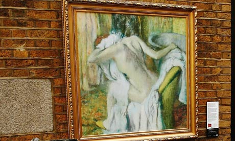 A reproduction of Degas's After the Bath, Woman Drying Herself