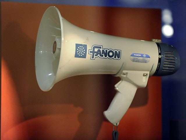 George W. Bush exhibtion: The bullhorn used on first visit to Ground Zero