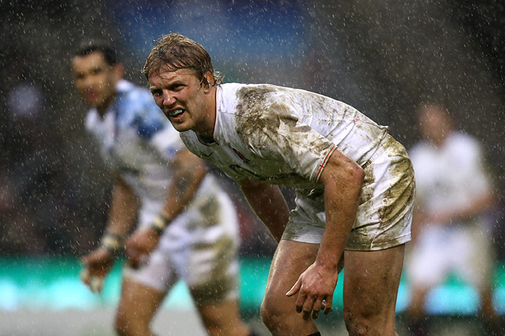 2003 RWC winners: Lewis Moody during the England v Ireland 2010 six nations match