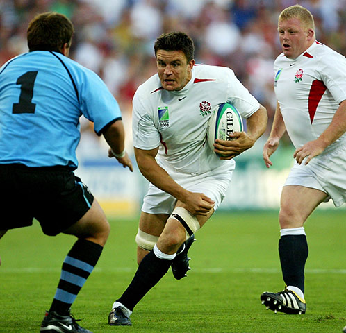 2003 RWC winners: Martin Corry of England in action against Uruguay in 2003 World Cup finals