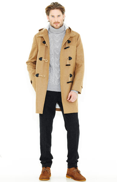 Line-up: men's coats: Camel duffle coat