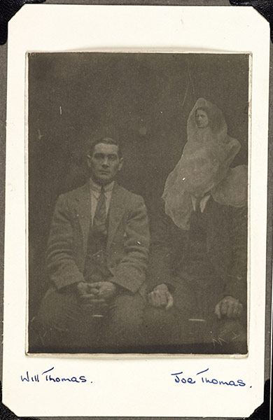 William Hope ghost pics: A photograph of Welsh mediums and brothers Joe and Will Thomas