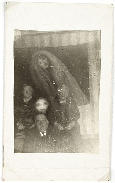 William Hope ghost pics: Three elderly people with two spirits