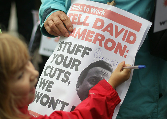 conservative conference: right to work protest 