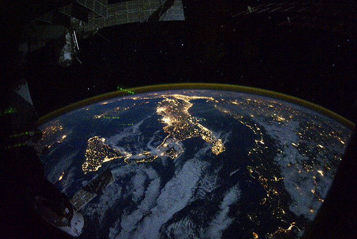24 hours in pictures: Sicily and mainland Italy are seen from the International Space Station