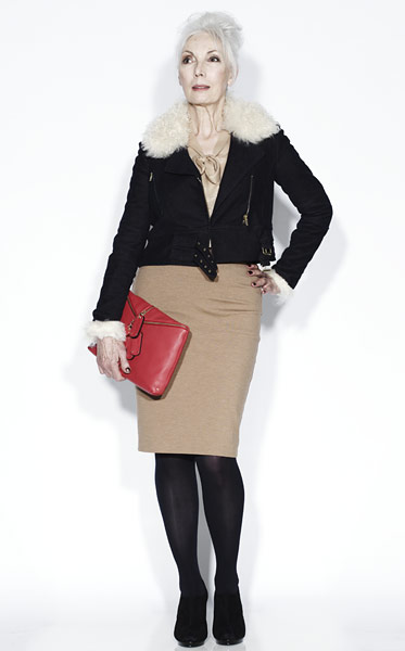 Line-up: shearling: pencil skirt