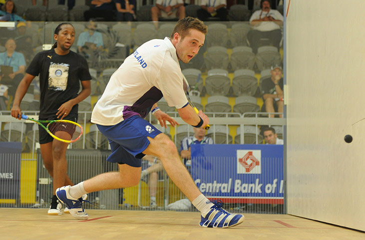 Commonwealth Games: Scotland's Harry Leitch in action in the Commonwealth Games Squash