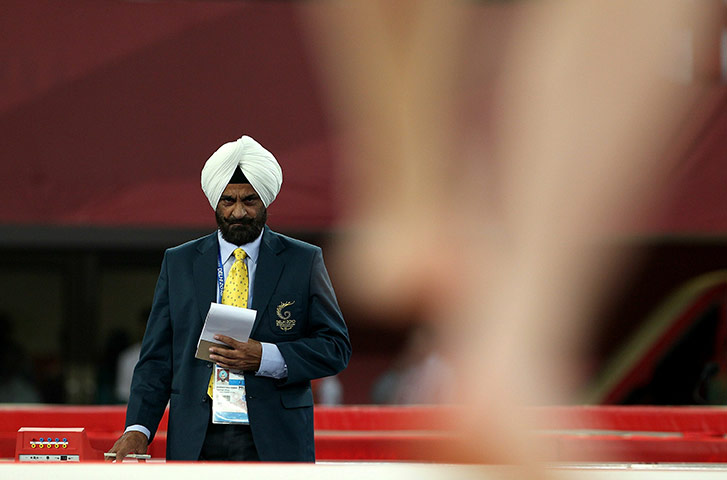 Commonwealth Games: A technical official watches on as an Isle of Man competes