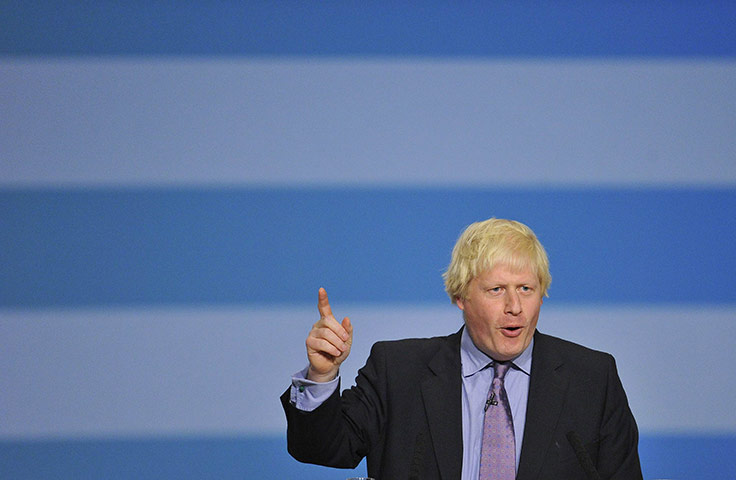 Conservatives day 1: London Mayor Boris Johnson speaks at the Conservative Party annual