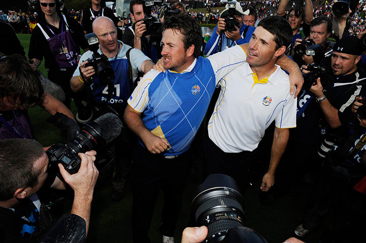 Ryder Cup 4 Jenkins: raeme McDowell celebrates with Padraig Harrington Ryder Cup 2010 4