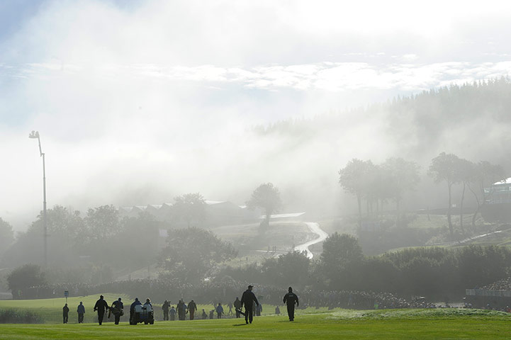 Ryder Day 4 Update: The sun burns off the mist in the morning Ryder Cup 2010 day four