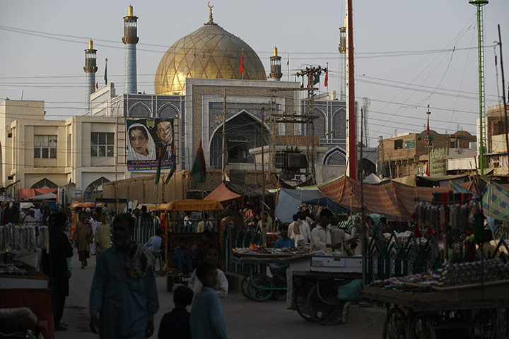 Sehwan Sharif Pakistan: The shrine in Sehwan Sharif, tomb of the saint Lal Shahbaz Qalandar