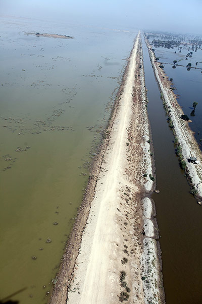 Sehwan Sharif Pakistan: A flood affected area in Sehwan Sharif, in Sindh province, Pakistan