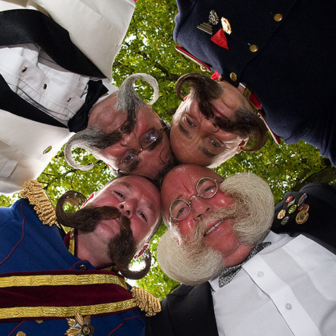Beard championships: Competitors pose for photographers