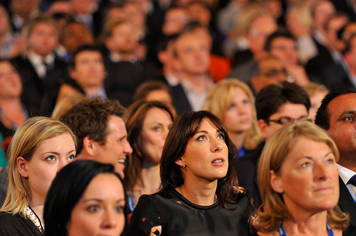 conservative 4 : Samantha Cameron listens to David Cameron delivering his keynote speech