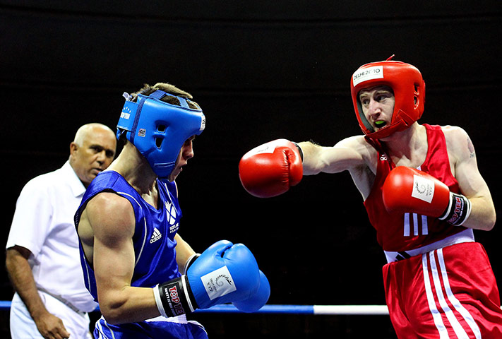 Commonwealth Games Day 4: Northern Ireland's Paddy Barnes in red Commonwealth Games