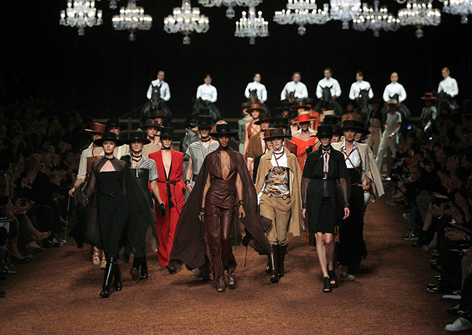 paris fashion day 9: Models present creations by French desig