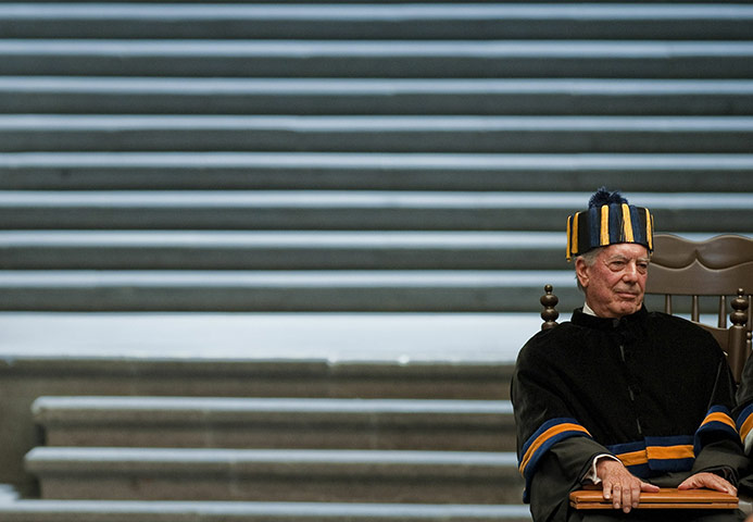 Mario Vargas Llosa: Mario Vargas Llosa after receiving his Doctor Honoris Causa title