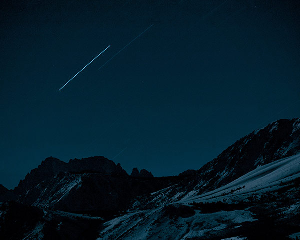 Nothing to see here: Four Geostationary Satellites Above The Sierra Nevada, 2007