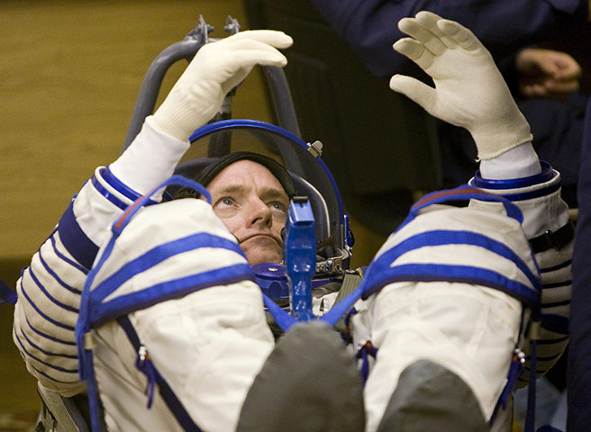 Launch Space Station: ISS crew U.S. astronaut Scott Kelly prepares for Space Station Launch