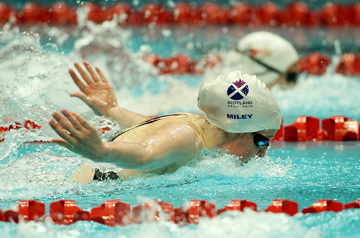 CWG Day 6: Hannah Miley on her way to winning the Women's 400m Individual Medley