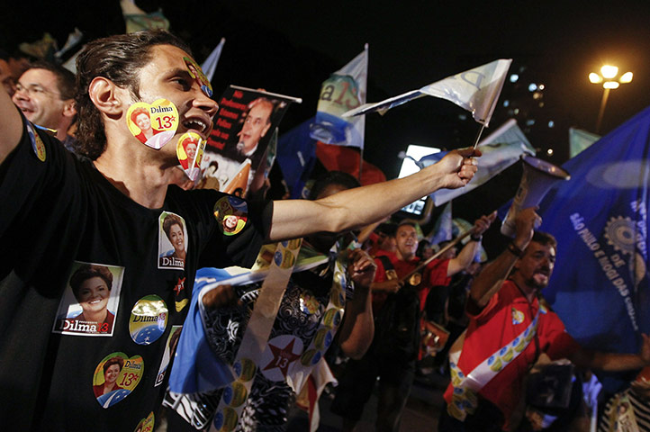 Brazil election result: supporters
