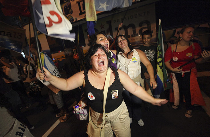 Brazil election result: celebrations