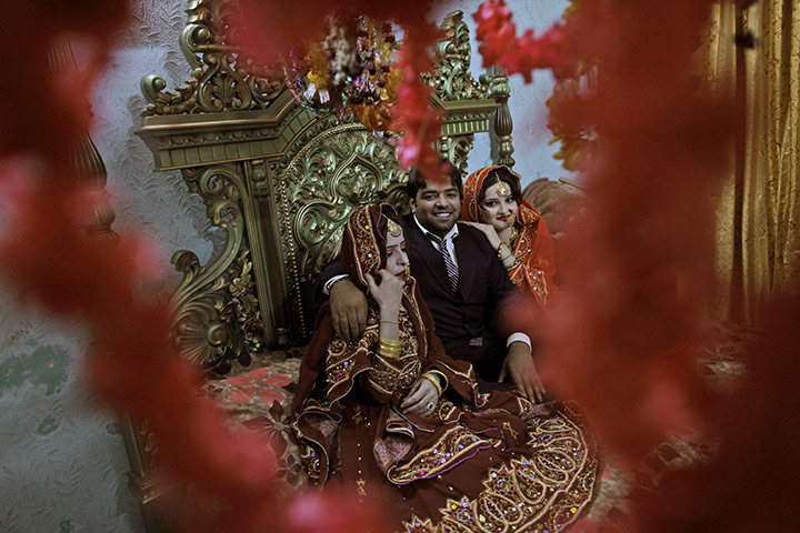 24 hours in pictures: Azhar Haidri with his wives Humaira Qasim and Rumana Aslam