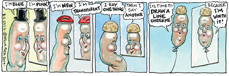 Bell on Cameron: 8 February 2010: David Cameron balloons.
