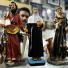 All saints day: Statues of Saints Paul, Philomena and Francis at Christian Art Gallery