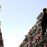 All saints day: A woman lays flowers for her beloved ones at the cemetery in Algeciras