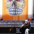 All saints day: A statue of a skeleton at Day of the Dead exhibition