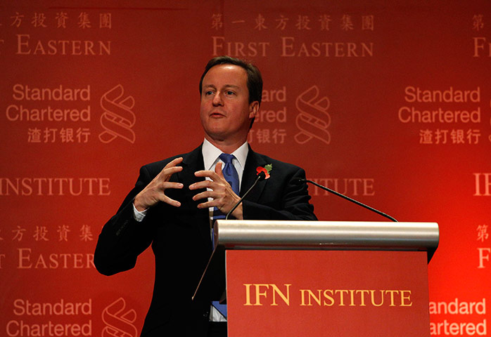 David Cameron in China: David Cameron speaks at the International Financial News World Summit