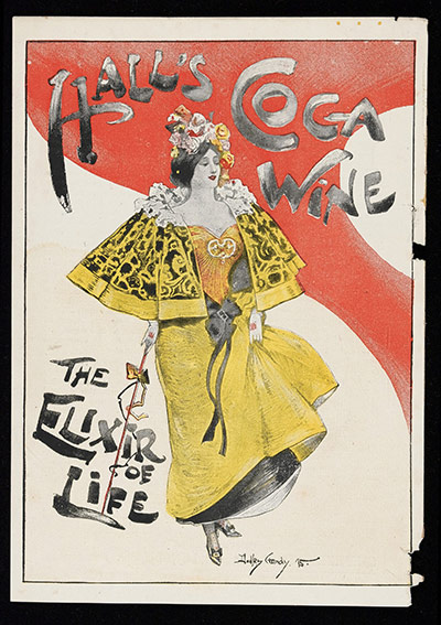 Wellcome collection: Advert for Hall's Coca Wine: The Elixir