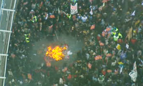 Millbank Tower Protest