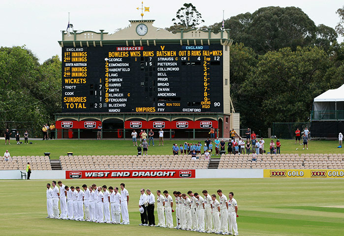 Remembrance day: South Australia v England - Day 1