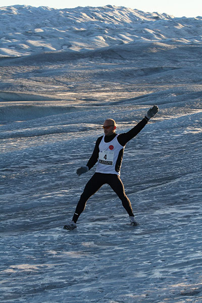 Polar circle: Polar Circle marathon - ice-cap slip