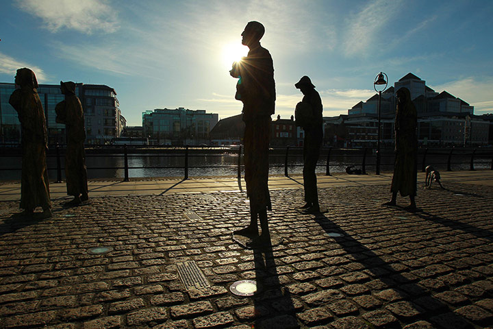 Week in Business: Statues commemorating the Great Famine in Ireland in Dublin