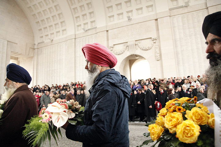 Remembrance day: eremony under the Menin Gate in Ypres, Belgium