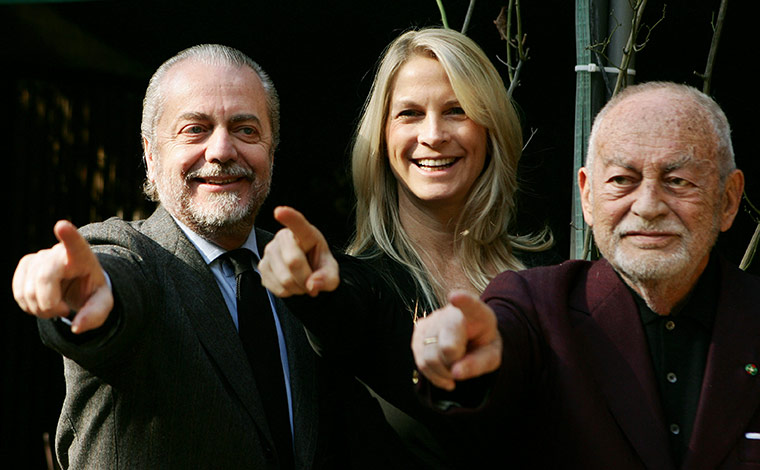 Dino Di Laurentiis: Dino De Laurentiis, his wife Martha Schumacher and his son Aurelio