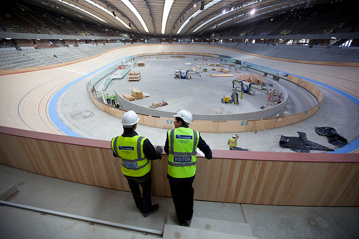 Olympic Site: The Velodrome nears completion for London Olympics 2012