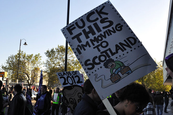 Student Protest Images: Student Protest in London - Images from protestors