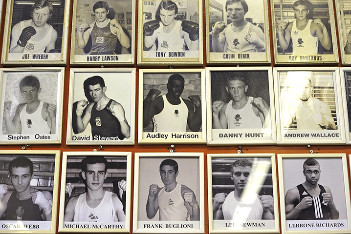 Haye v Harrison: Audley Harrison's portrait on the wall with other young Repton amateurs