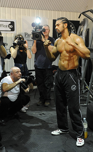 Haye v Harrison: David Haye poses for the media