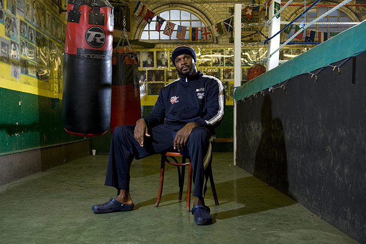 Haye v Harrison: Audley Harrison sits in the Repton Boys club
